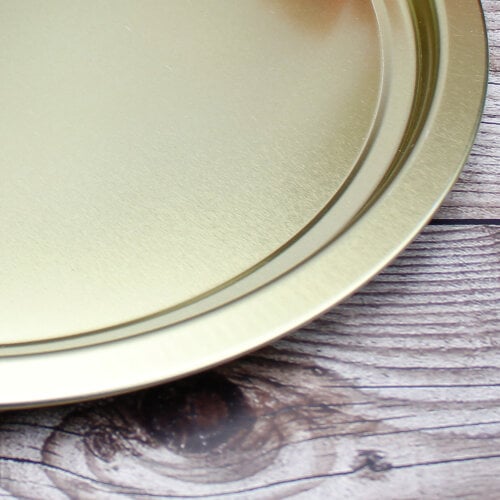 Metal Tepsi Gold Renk 28CM - 2