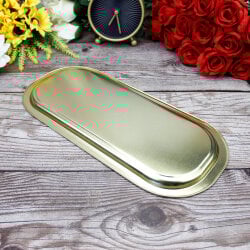 Metal Tepsi Gold Renk - 2