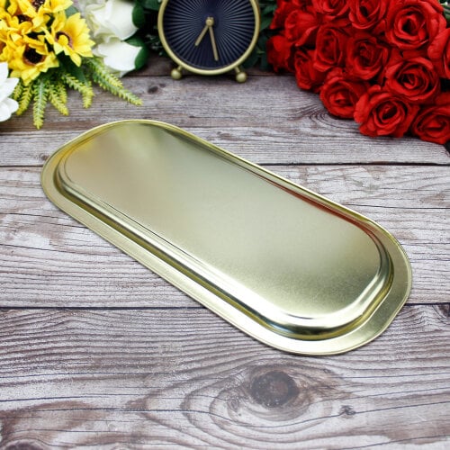 Metal Tepsi Gold Renk - 2