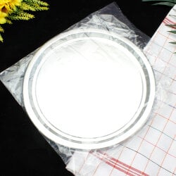 Metal Tepsi Gümüş Renk 28CM - 3