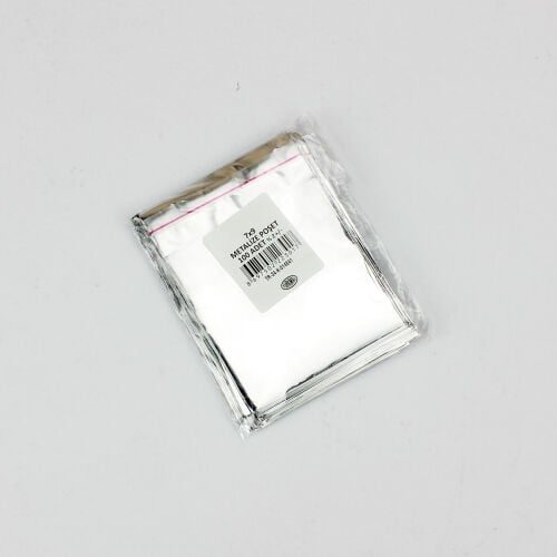 Metalize Bantlı Poşet Gri 100'lü Paket 7X9CM - 2