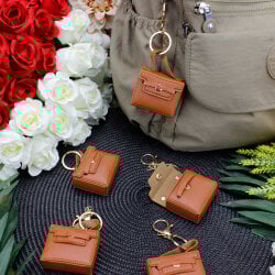 Mini Çanta Figürlü Çanta Charm Aksesuar Kahverengi - 1