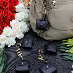 Mini Çanta Figürlü Çanta Charm Aksesuar Siyah - 1