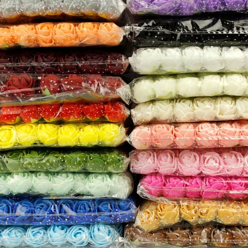 Mini Tüllü Lateks Gül Açık Yeşil 144'lü Paket - 3