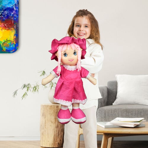 Mira Peluş Bez Bebek 45CM Pembe - 1