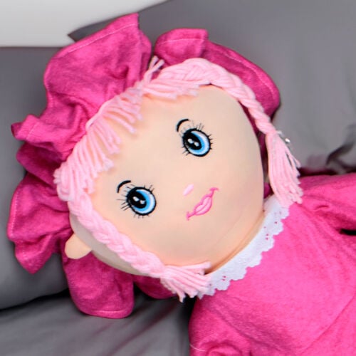 Mira Peluş Bez Bebek 70CM Pembe - 4