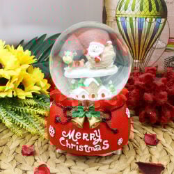 Müzikli Işıklı Noel Baba Kar Küresi Büyük Boy - 1