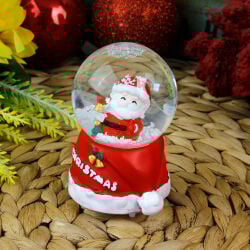Müzikli Işıklı Sevimli Noel Baba Kar Küresi Küçük Boy - 3