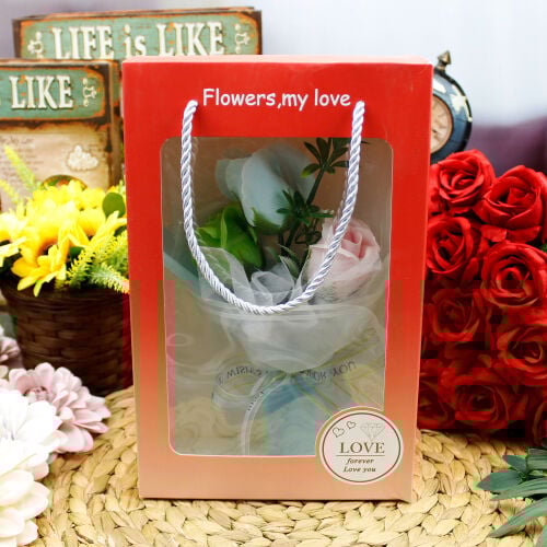 My Love Asorti 3'Lü Gül Buket Hediyelik Çanta - 1