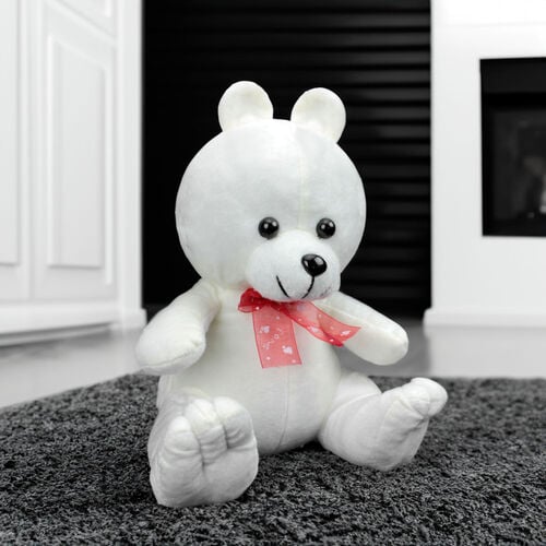 Oturan Peluş Ayıcık 32CM Beyaz - 2