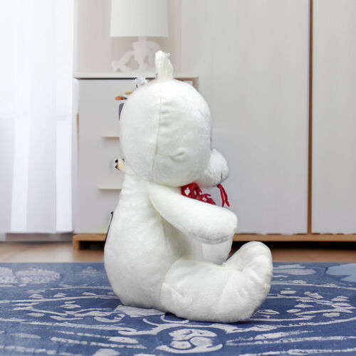 Oturan Peluş Ayıcık 32CM Beyaz - 3