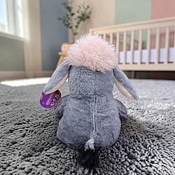 Oturan Sempatik Peluş Eşek Gri Pudra 27 cm - 3