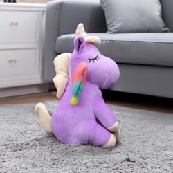 Oturan Unicorn Peluş 35CM Lila - 2