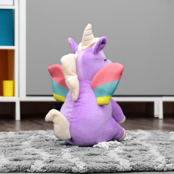 Oturan Unicorn Peluş 35CM Lila - 3