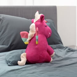 Oturan Unicorn Peluş 35CM Pembe - 3