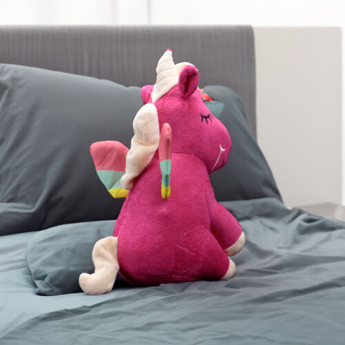 Oturan Unicorn Peluş 35CM Pembe - 3