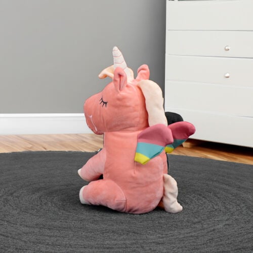 Oturan Unicorn Peluş 35CM Somon - 4