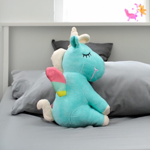 Oturan Unicorn Peluş 35CM Yeşil - 2