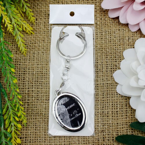 Oval Fotoğraflı Metal Anahtarlık - 3
