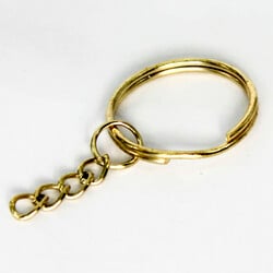 Paslanmaz Gold Zincirli Anahtarlık Halkası 50'li Paket - 2