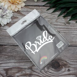 Pasta Önü Pleksi Bride Yazı Gümüş - 2