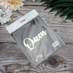 Pasta Önü Pleksi Queen Yazı Gold - 2