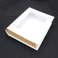 Pencereli Kitap Kutu 14x17 cm Beyaz - 3