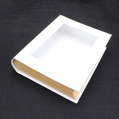 Pencereli Kitap Kutu 14x17 cm Beyaz - 3
