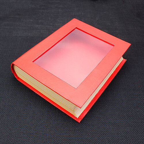 Pencereli Kitap Kutu 14x17 cm Kırmızı - 3