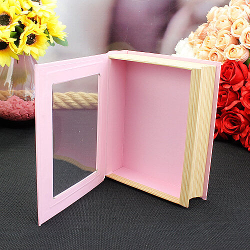 Pencereli Kitap Kutu 14x17 cm Pembe - Toptanalim (1)