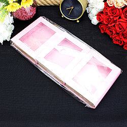 Pencereli Kitap Kutu 14x17 cm Pembe - 4
