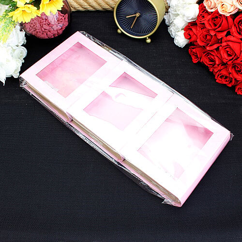 Pencereli Kitap Kutu 14x17 cm Pembe - 4