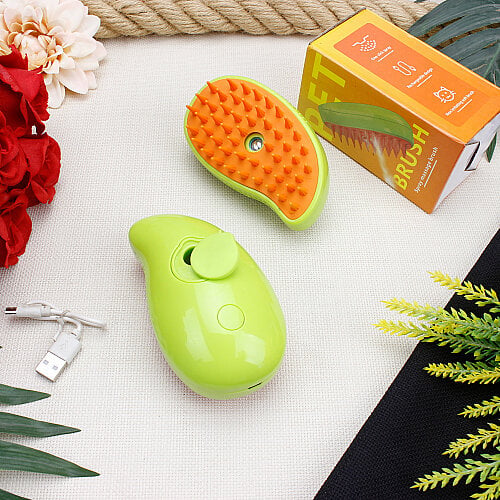 Pet Brush Buharlı Kedi Köpek Tüy Bakım ve Masaj Tarağı - Platin Gift