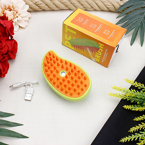 Pet Brush Buharlı Kedi Köpek Tüy Bakım ve Masaj Tarağı - Platin Gift (1)