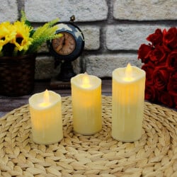 Pilli 3'lü Mum Led - 1