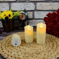 Pilli 3'lü Mum Led - 2