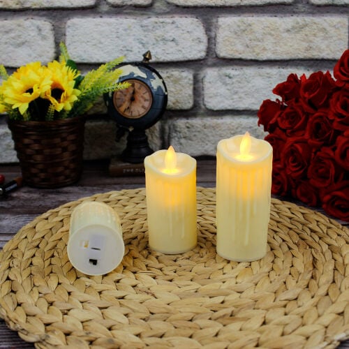 Pilli 3'lü Mum Led - 2