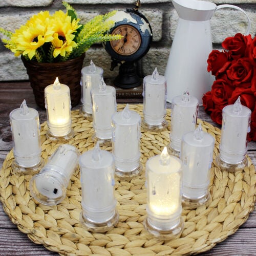 Pilli Dekoratif Mum Led 12'li Paket 12CM - 1