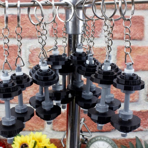 Plakalı Dumbell Spor Anahtarlık 12'li Paket - Toptanalim