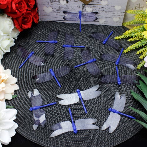 Plastik Gövdeli PVC Yusufçuk Mavi 100'lü Paket - Kare Dekor