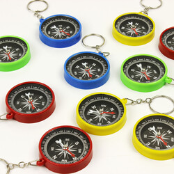 Plastik Pusula Anahtarlık 12'li Paket - 1