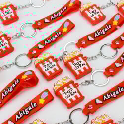 Popcorn Silikon Bileklikli Anahtarlık 12'Li Paket - 2