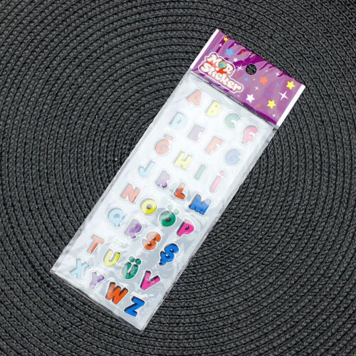 Renkli Alfabe Sticker - 1