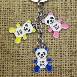 Renkli Panda Metal Anahtarlık - 2