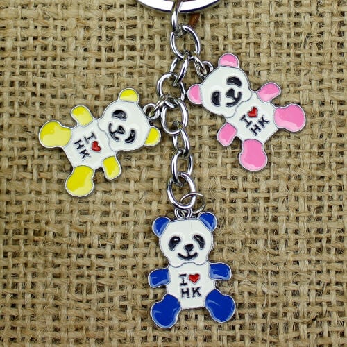 Renkli Panda Metal Anahtarlık - 2