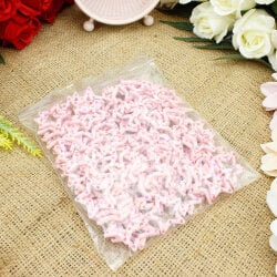 Renkli Puantiyeli Yıldız Çanta Charm Aksesuar Pembe - 3