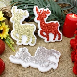 Renkli Strafor Geyik Tanesi 3'Lü Paket - 1