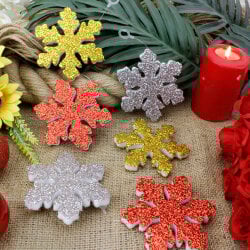 Renkli Strafor Kar Tanesi 6'Lı Paket - 1