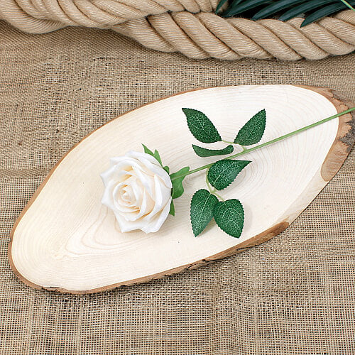 Saplı Kadife Dal Gül Krem 50 cm - Toptanalim (1)
