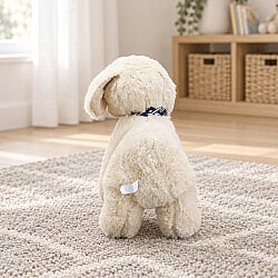 Sarkık Kulaklı Sevimli Peluş Köpek Krem 22 cm - 2